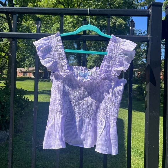 Hill House Linen Striped Paz Top NWT - Picture 3 of 8